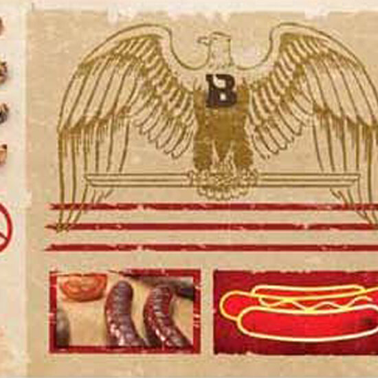 Interior branding for Bisn Jack's featuring vintage American graphics.